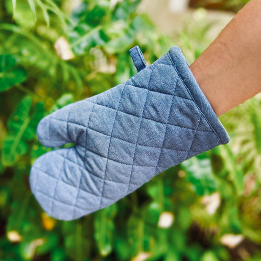 Indigo Mist Apron & Glove Set