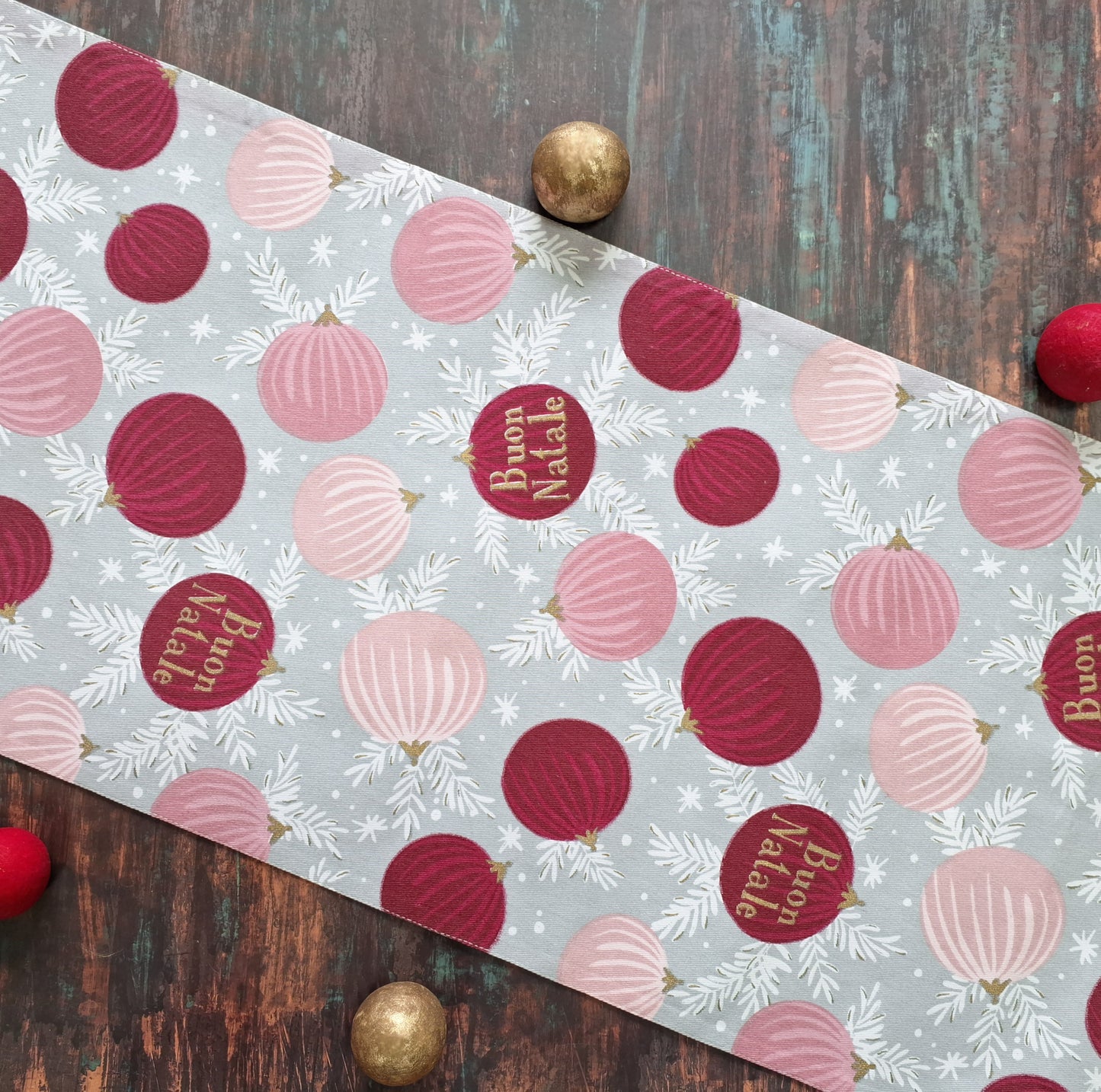 Buon Natale Pink Runner