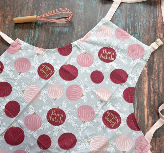 Buon Natale Pink Apron Set
