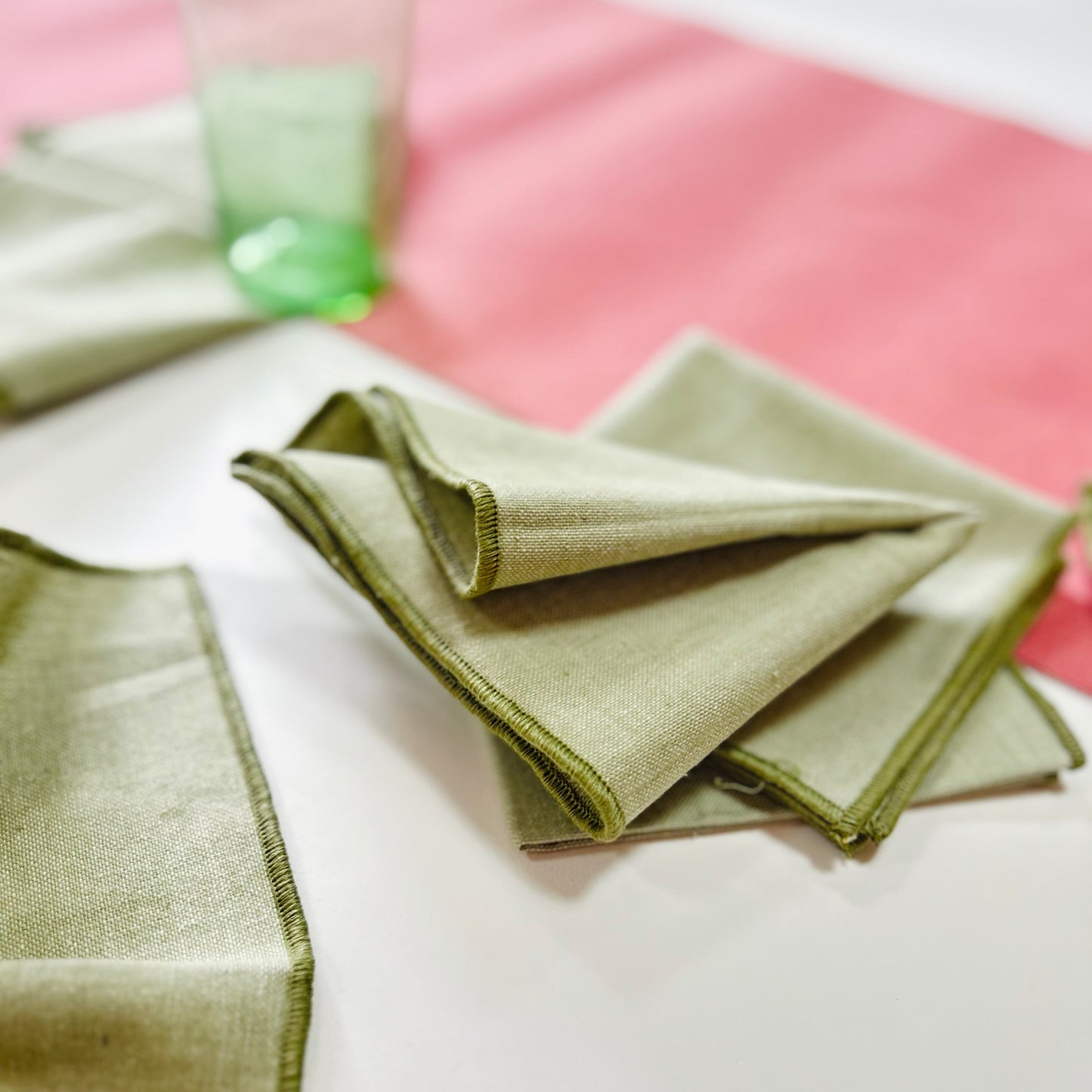 Riviera MINT Cotton Cocktail Napkin