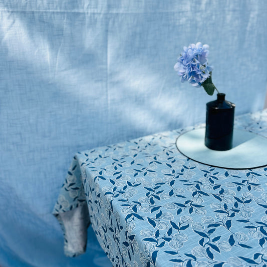 Indigo Petals Tablecloth