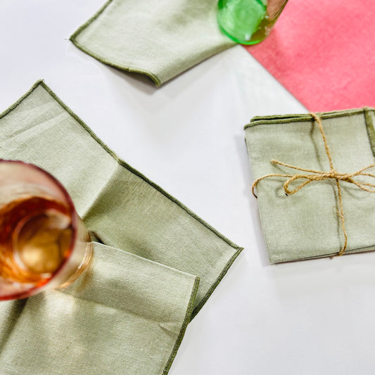 Riviera MINT Cotton Cocktail Napkin