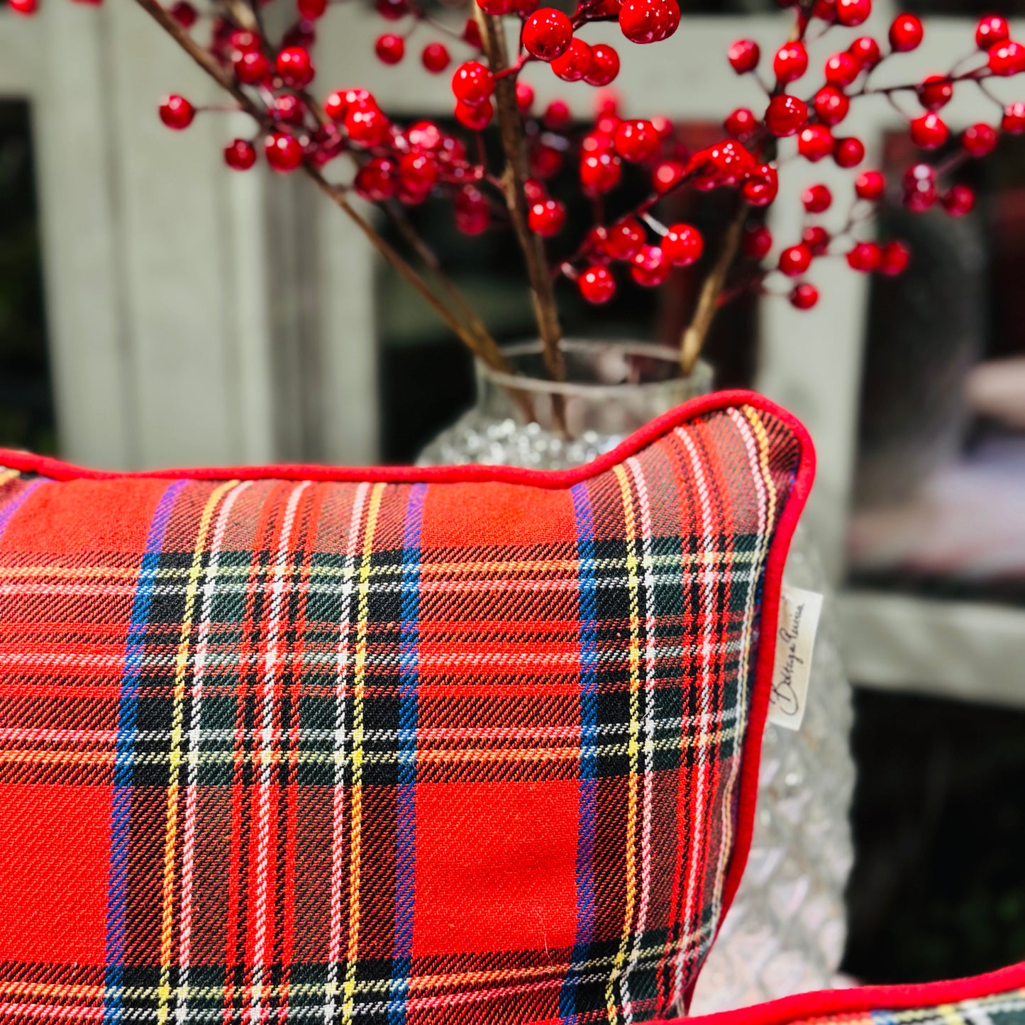 Tartan Red Cushion