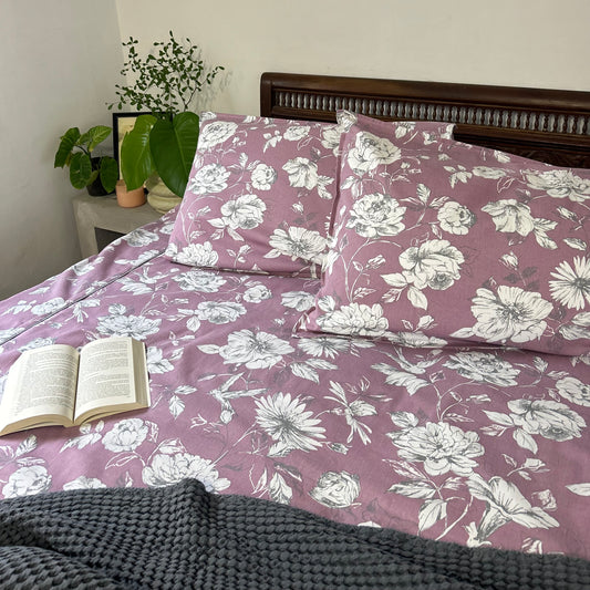 Magna Rose Bed Cover Set - Petal