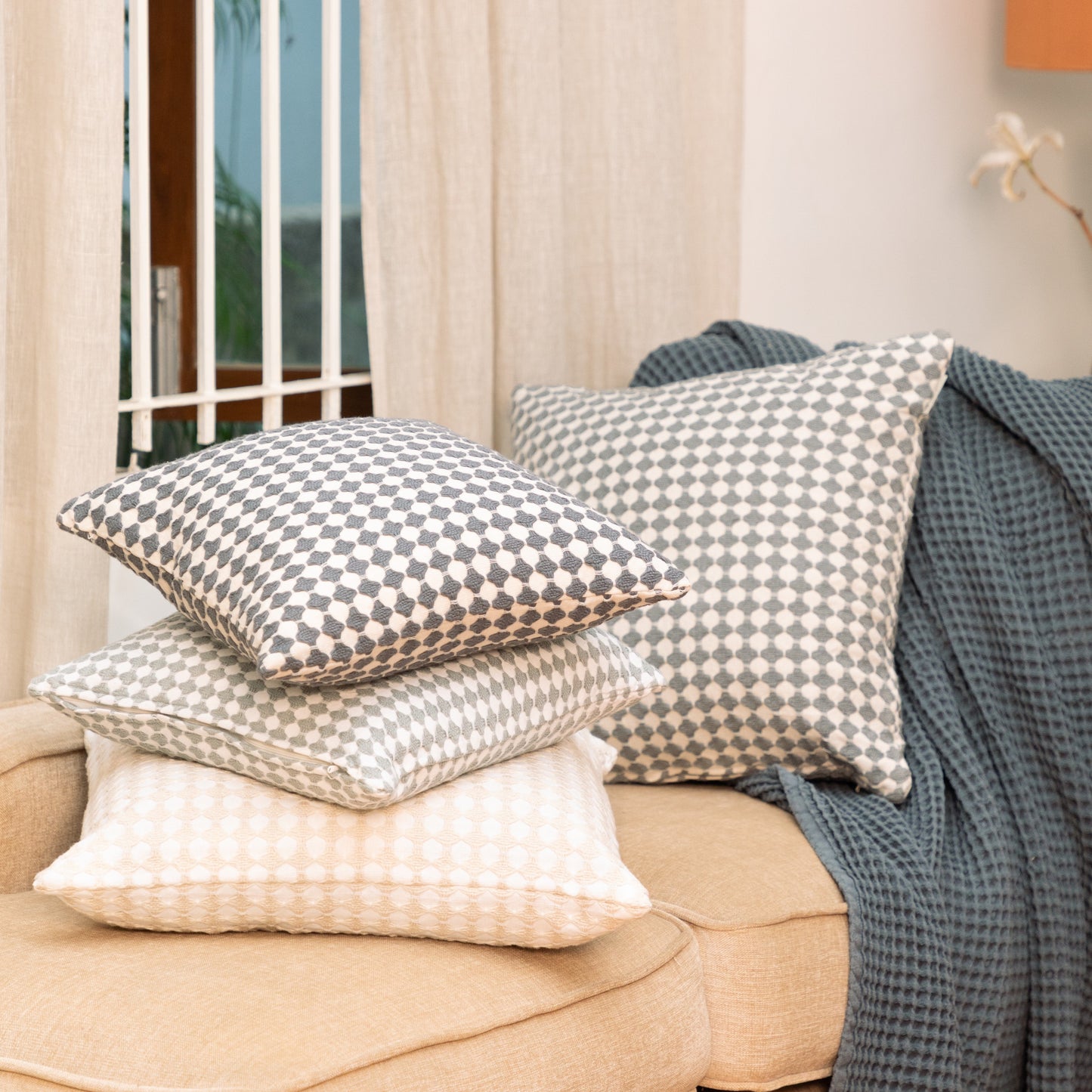 Pony Charcoal Cushion Cover