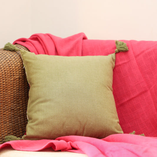 Serene Petal Green Cushion Cover