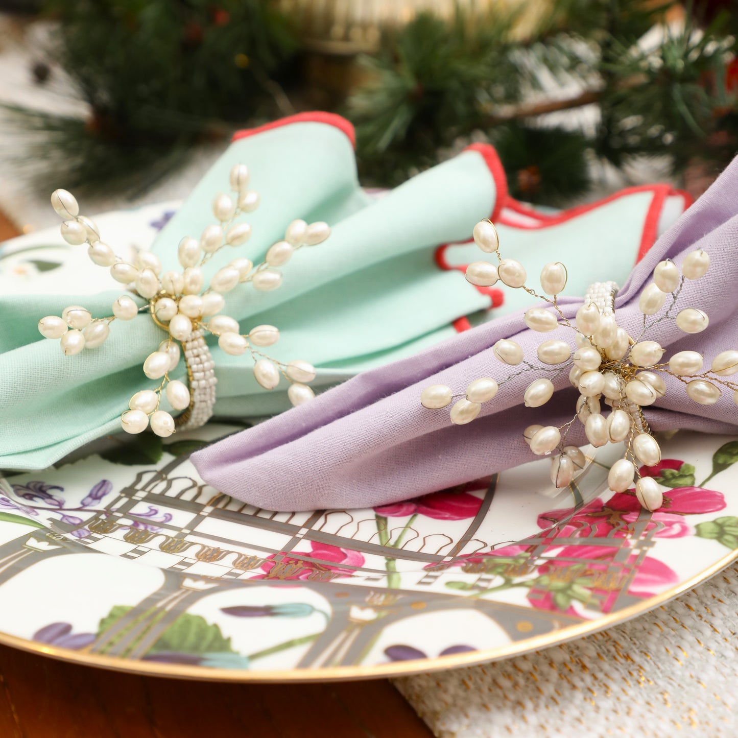 Tahitian Pearl Napkin Rings