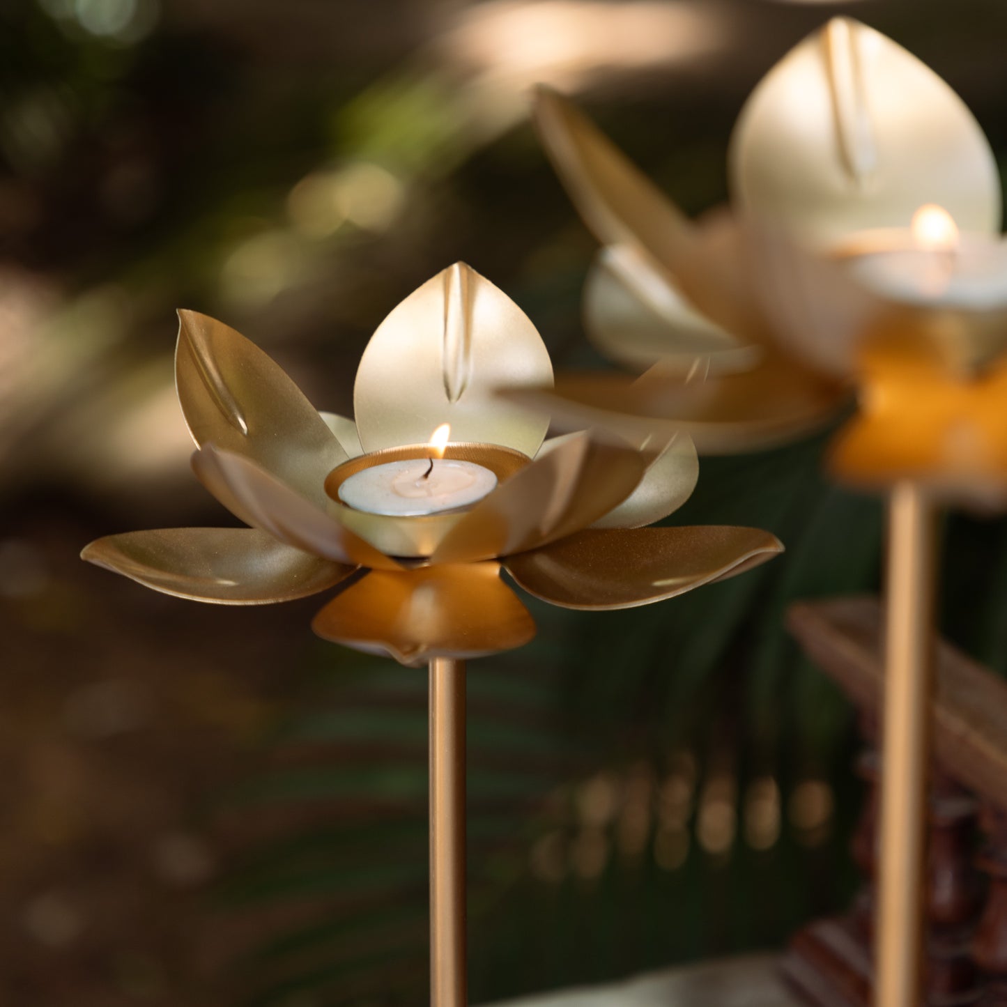 Lotus Candle / Tea light Stand Set