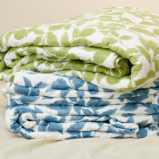 Botanical Bliss Quilt set - Green