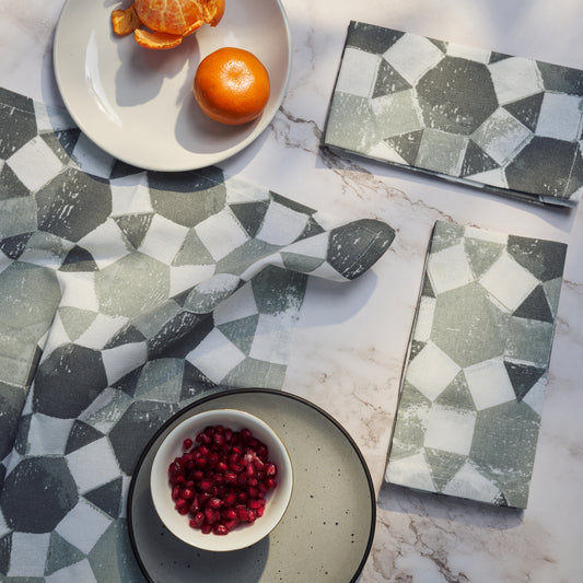 Abstract Cotton Napkin Set