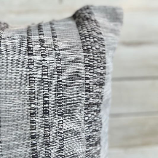 Twig Weave Charcoal Cushion Cover