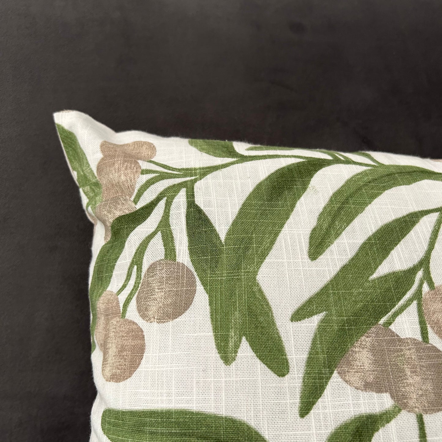Green and Beige Fern Cushion Cover