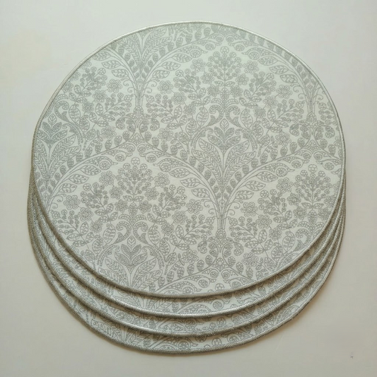 Geo Silver Round Placemat