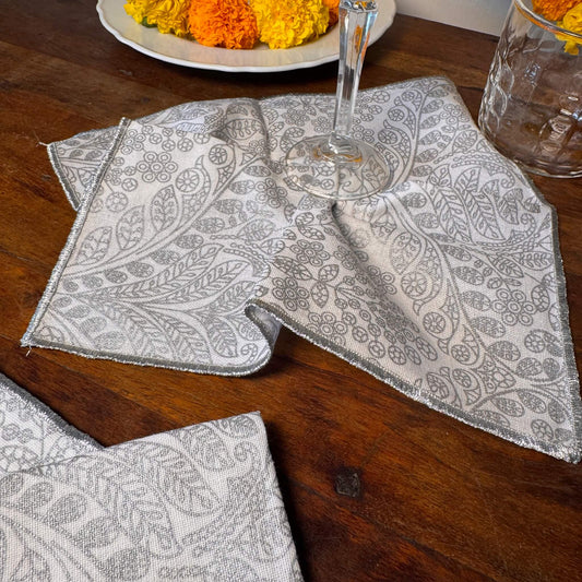 Geo Silver Cocktail Napkin