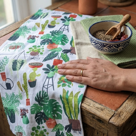 Green House Kitchen Towel