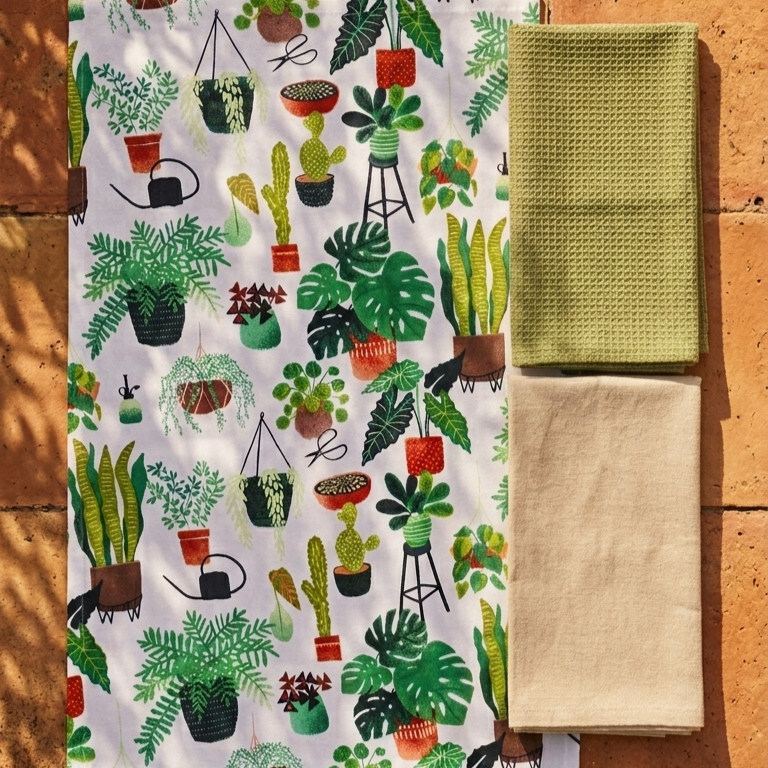 Green House Kitchen Towel