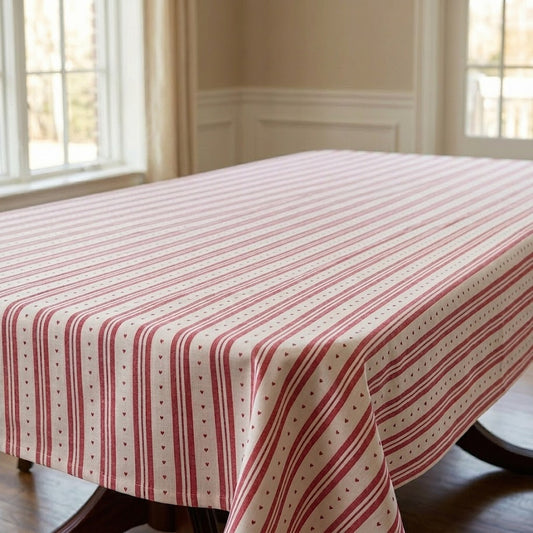 Heart Dobby Tablecloth