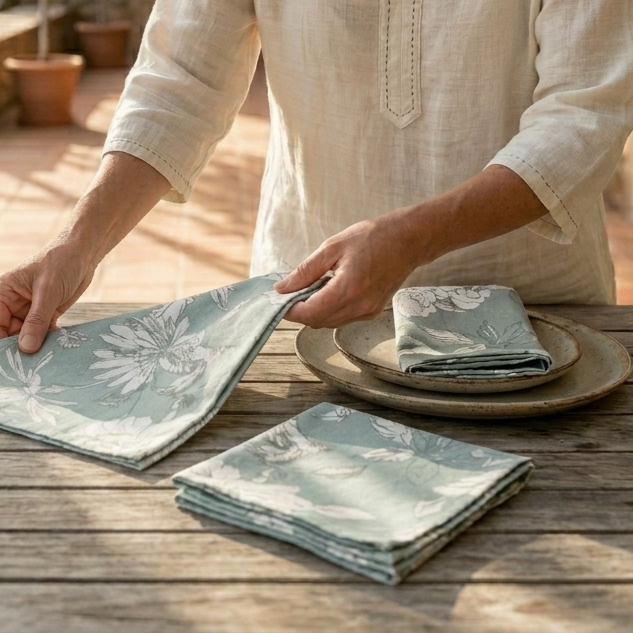 Magna Rose Sky Napkin