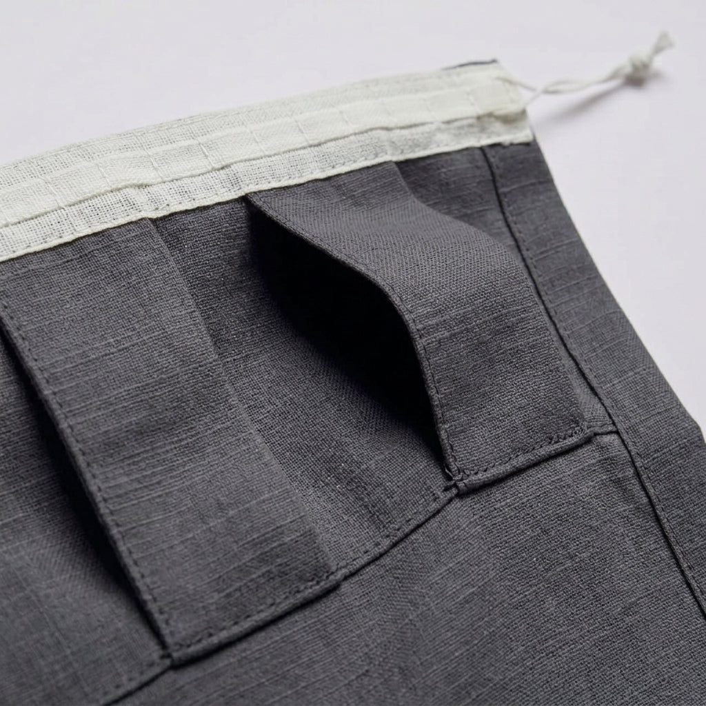 Metropole Curtain - Charcoal