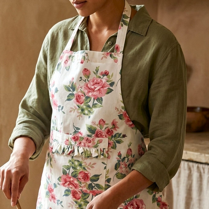 Petal Poetry Frill Apron