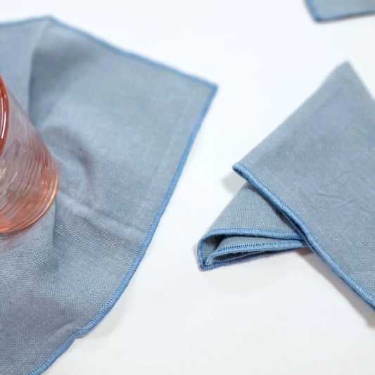 Riviera Stormcloud Cotton Cocktail Napkin