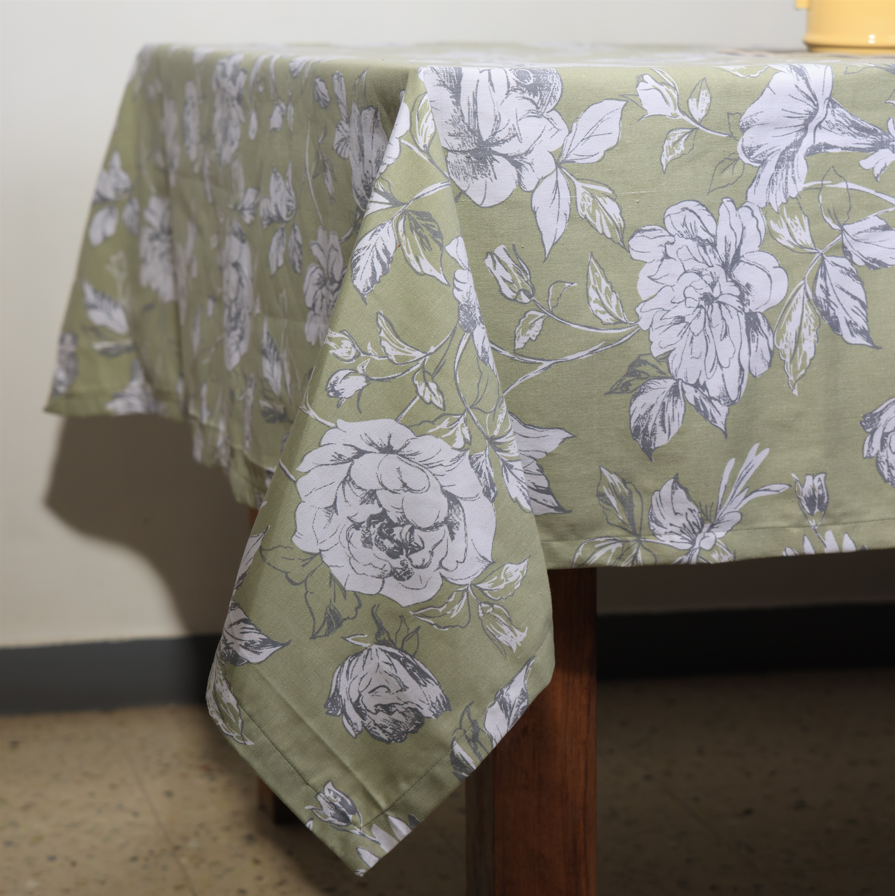 Magna Rose Tablecloth - Pistachio