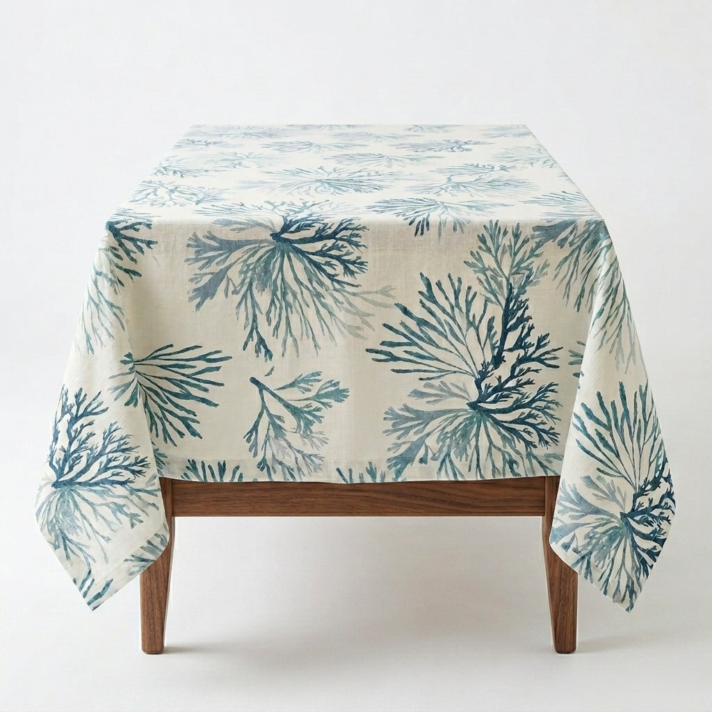 Stain Proof Coral Tablecloth