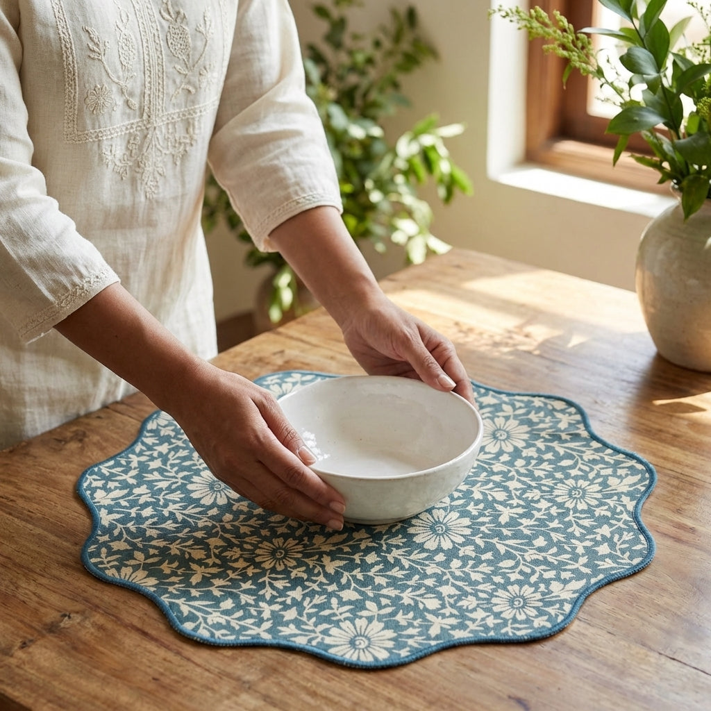 Vintage Bloom Blue Placemat