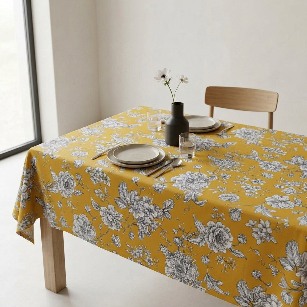 Spill Resistance Imperial Bloom Sole Tablecloth