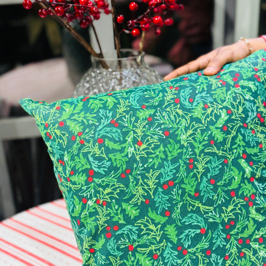 Berry Green Cushion Cover