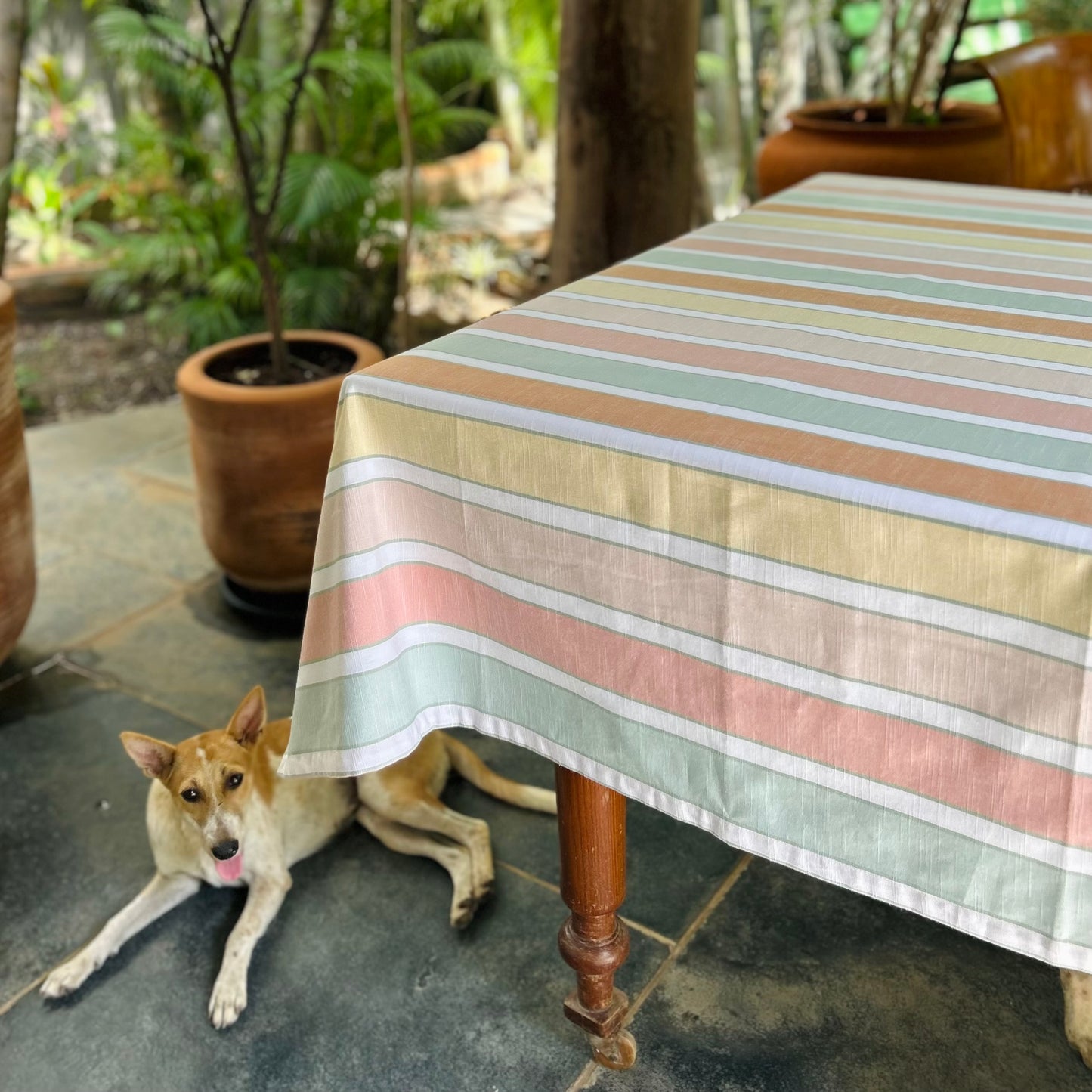 Pastel Stripe Tablecloth