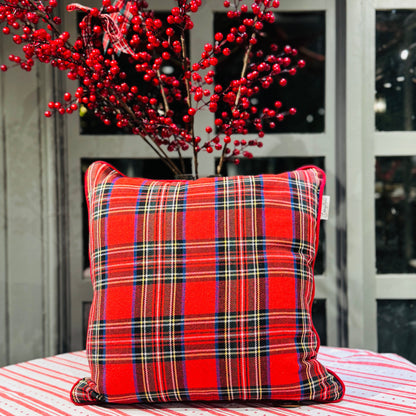 Tartan Red Cushion