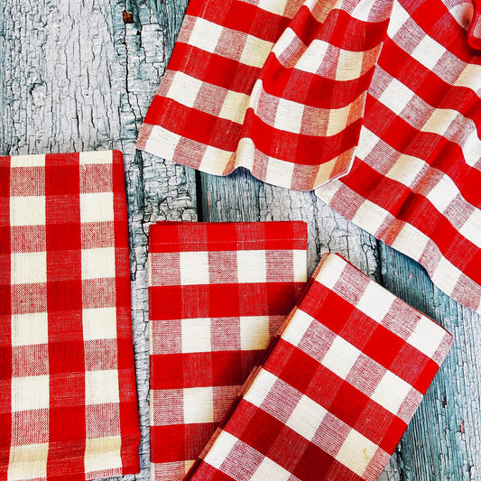 Linen Checks Napkin Set