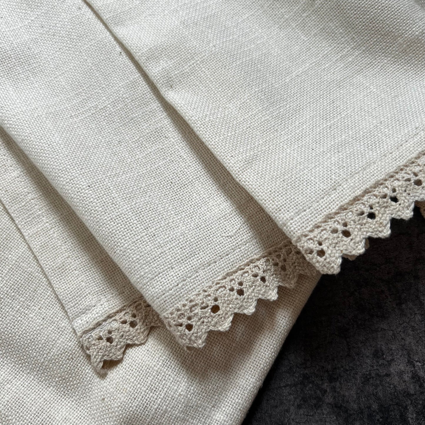 Natural Lace Hand Towel set