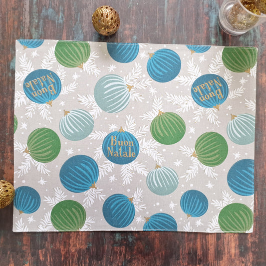 Buon Natale Blue Placemat