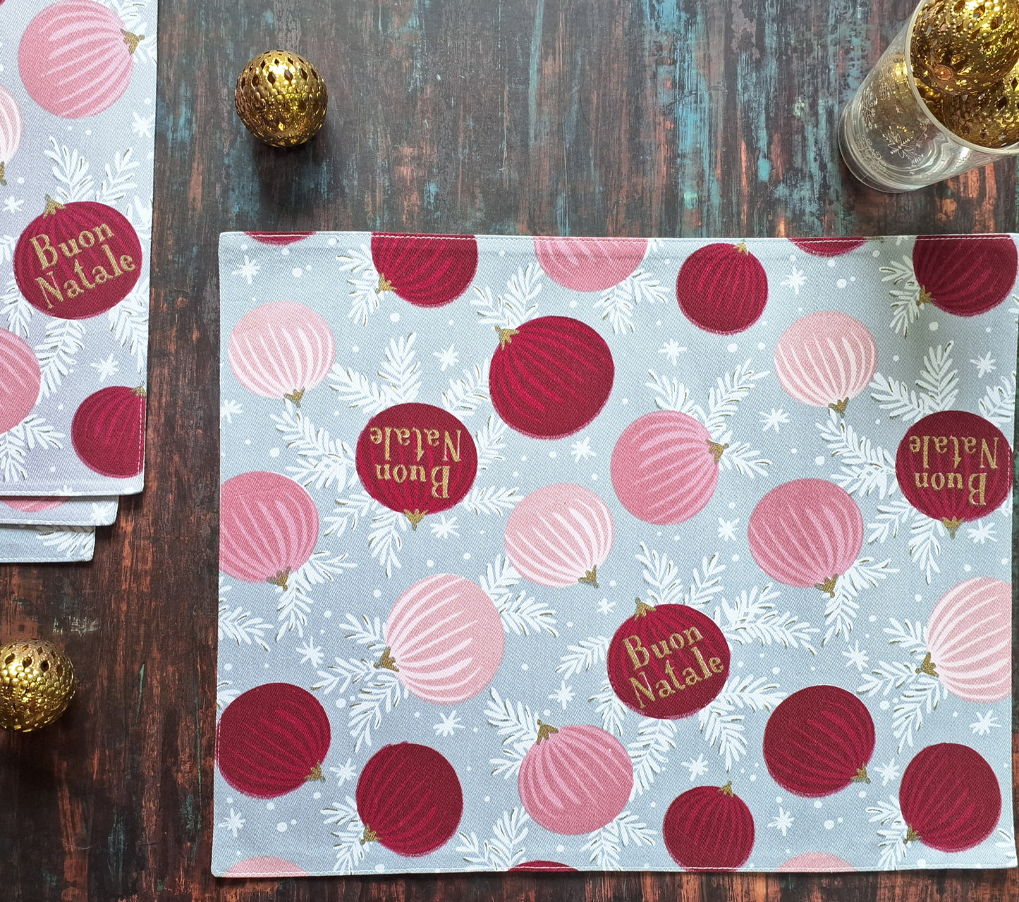 Buon Natale Pink Placemat