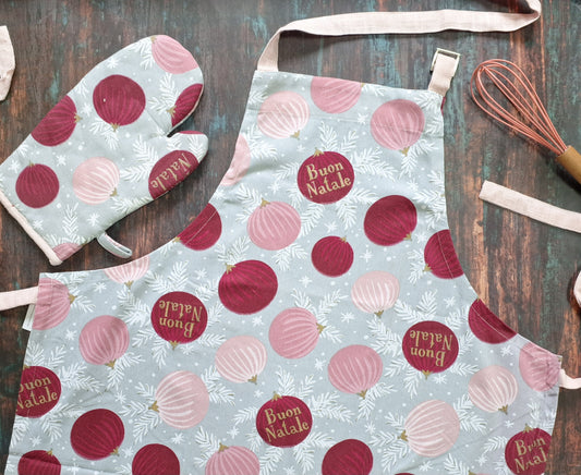 Buon Natale Pink Apron Set