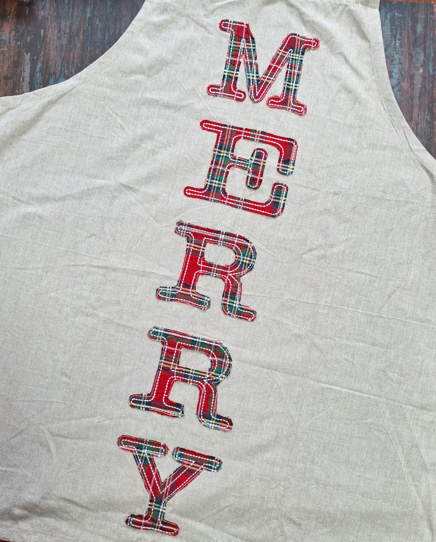 Merry Oatmeal Apron