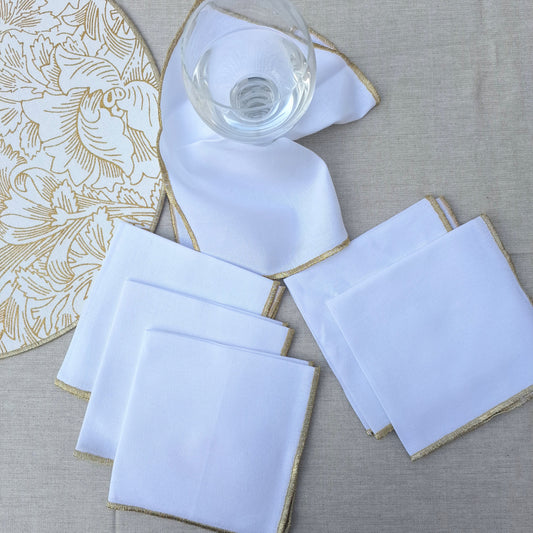 Whimsical Cocktail Napkin- Gold or Silver