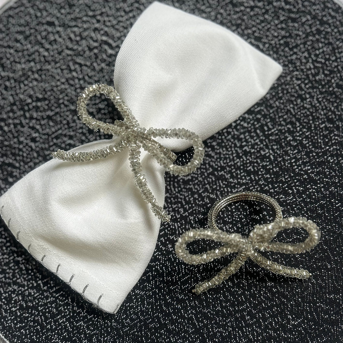 Bow - Silver Napkin rings