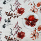 Botanical Bloom Maroon Tablecloth