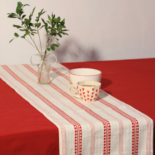 Carmin Stripe Silver Runner