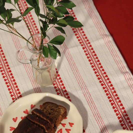 Carmin Stripe Silver Runner