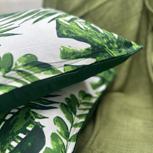 Emerald Leaf Cushion Cover Set