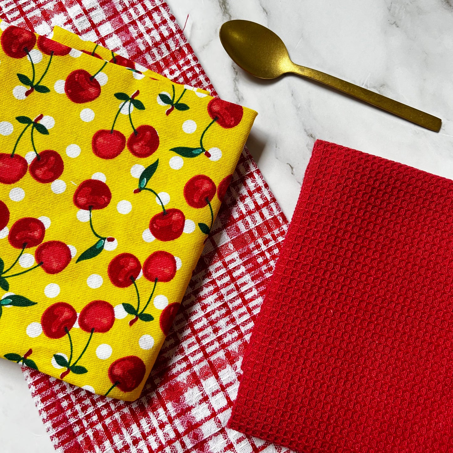 Cherry Kitchen Towels set