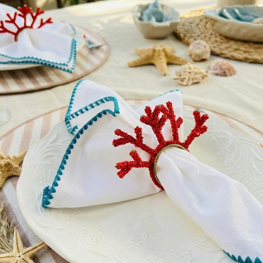 Coral Napkin rings