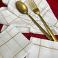 Gold Check Napkin Set