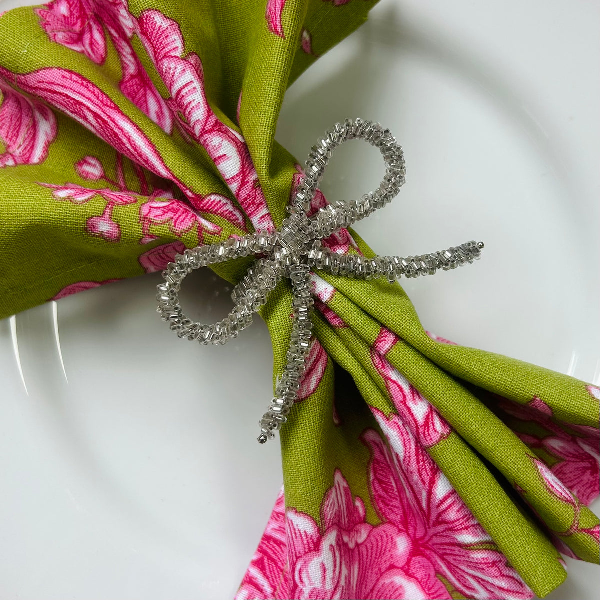 Bow - Silver Napkin rings