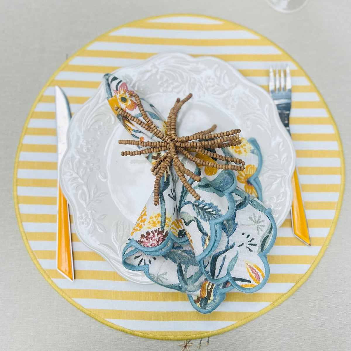 Orbital Yellow Placemat