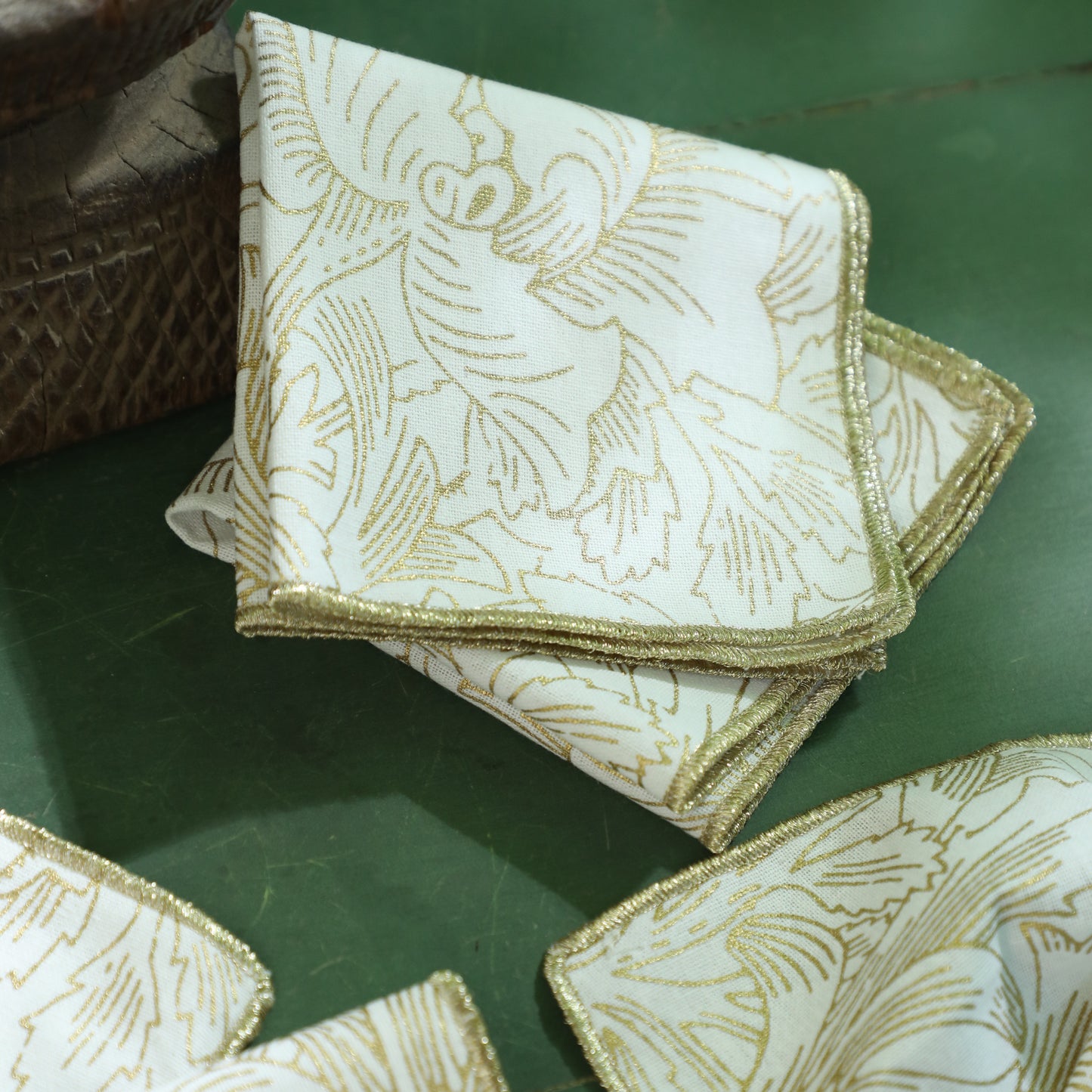 Fiore Gold Festive Cocktail Napkins